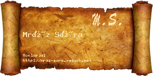 Mráz Sára névjegykártya